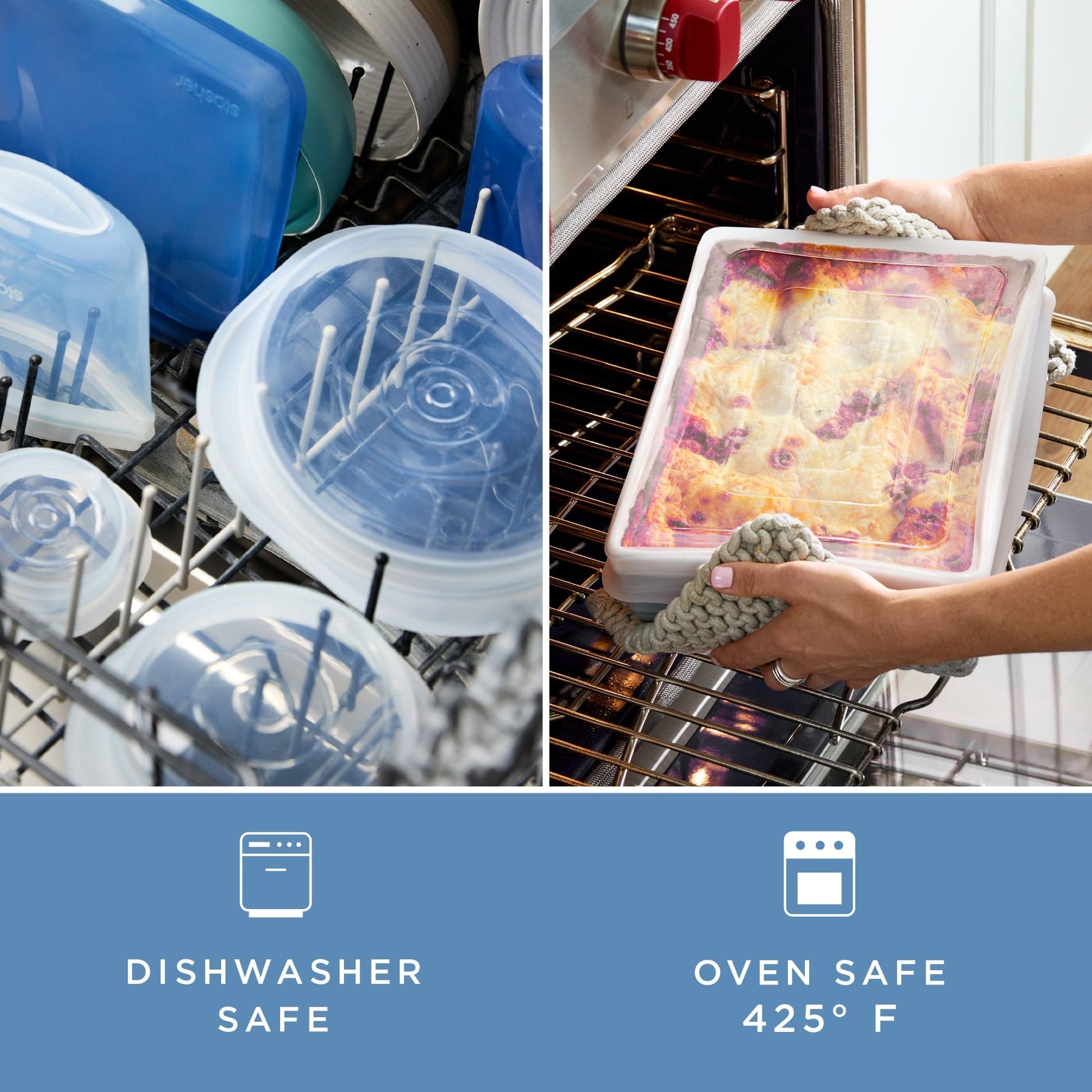 Rectangle Stretch Lids 2-Pack